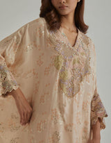 Beige Kaftan Cowl Set