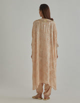 Beige Kaftan Cowl Set