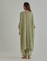 Green Kaftan Cowl Set