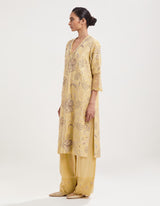 Yellow Embroidered Kurta Set
