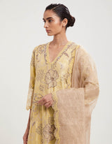 Yellow Embroidered Kurta Set