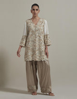 Ivory Cutwork Embellished Kurta With Salwar