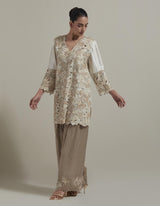 Ivory Cutwork Embellished Kurta With Salwar