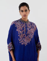 Blue Printed Kaftan with Salwar