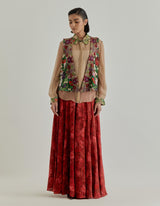 Multicolor Rosette Nomad Sharara Set