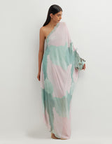 Multicolor One Shoulder Printed Dress