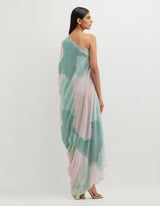 Multicolor One Shoulder Printed Dress