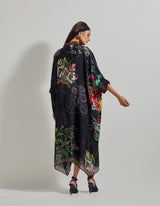 Black Botanical Tunic Dress