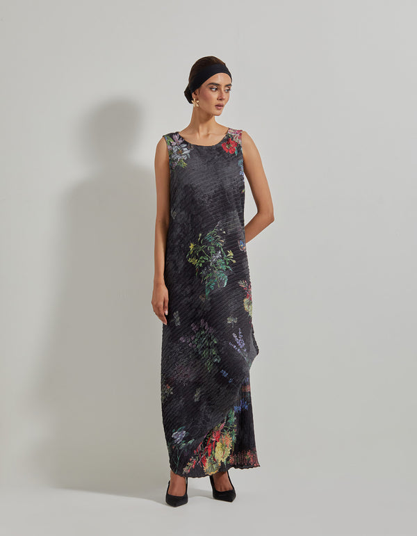 Black Botanical Dress