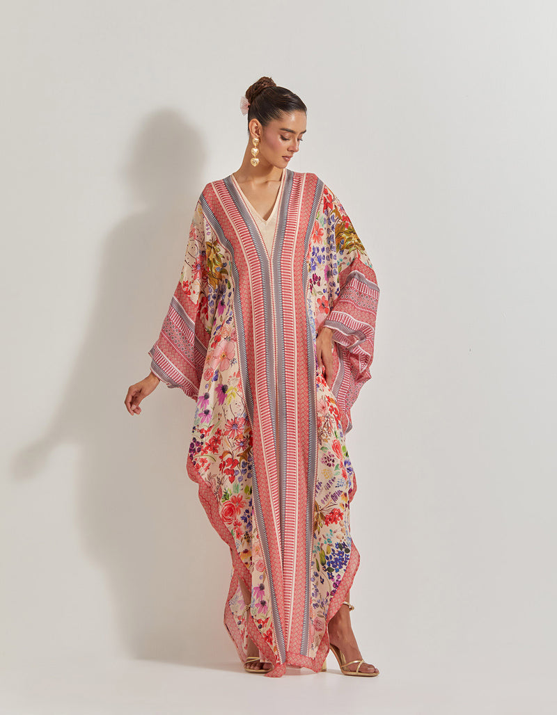 Blooming Burst Printed Kaftan