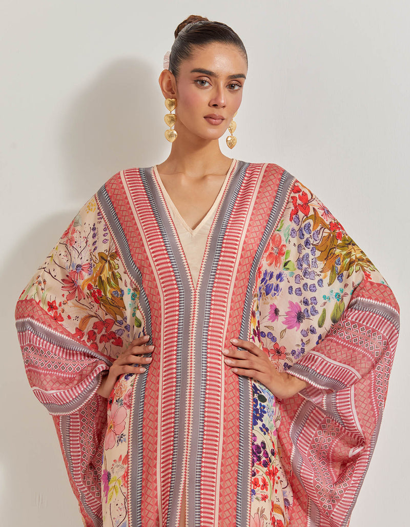 Blooming Burst Printed Kaftan