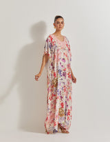 Blooming Burst Kaftan Georgette Dress