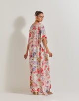 Blooming Burst Kaftan Georgette Dress