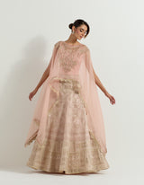 Pink Raeth Cape With Skirt