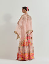 Pink Raeth Cape With Sharara