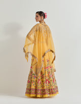 Yellow Raeth Cape and Skirt Set