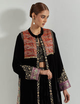Rangrez Black Jacket Paired With Bustier & Skirt