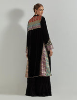 Rangrez Black Jacket Paired With Bustier & Skirt