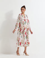 Multi Colour Printed Crepe Dress