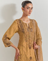 Spicy Glam Pleated Sharara Paired With Hand Embellished Kurti And Dupatta