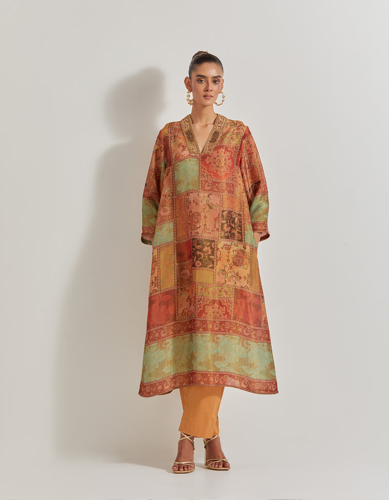Spicy Glam Embellished Kurta With Cotton Pants