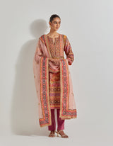 Multicolour Florika Printed And Hand Embellished Kurta Set