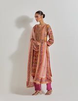 Multicolour Florika Printed And Hand Embellished Kurta Set