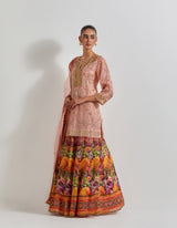 Multicolour Florika Printed And Hand Embellished Sharara Set