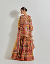 Multicolour Florika Printed Sharara Set