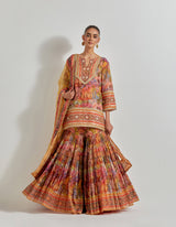 Multicolour Florika Printed Sharara Set