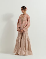 Pink Raeth Jacket With Gharara