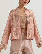 Pink Raeth Jacket With Gharara