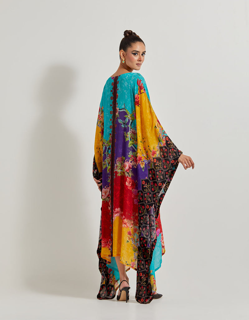 Creeper Natural Crepe Eyelet Kaftan