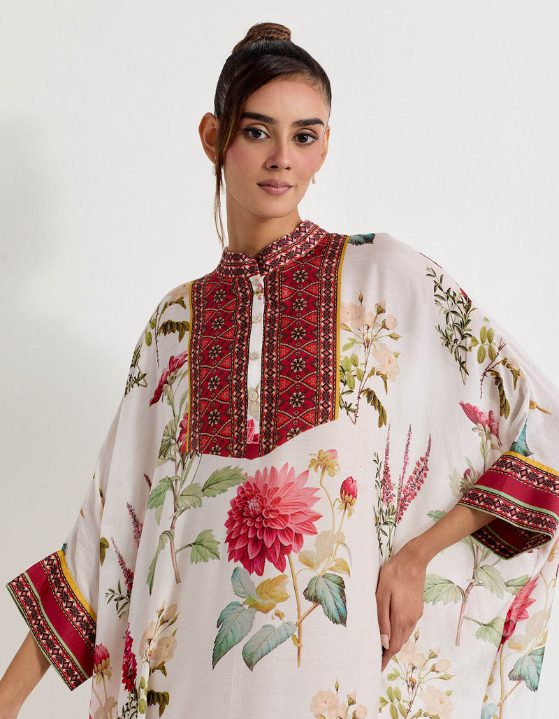 Multi Colour Modal Silk Kaftan