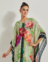 Foresta Eyelet Kaftan With Mirror Work