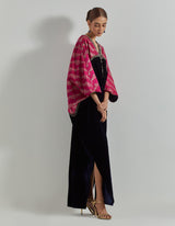 Rangrez Navy Velour Kaftan