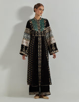 Rangrez Black Anarkali Tunic Paired With Flared Pants