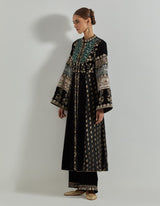 Rangrez Black Anarkali Tunic Paired With Flared Pants