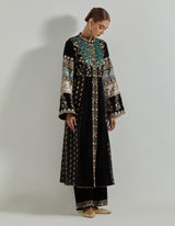 Rangrez Black Anarkali Tunic Paired With Flared Pants