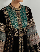 Rangrez Black Anarkali Tunic Paired With Flared Pants