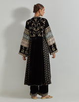 Rangrez Black Anarkali Tunic Paired With Flared Pants