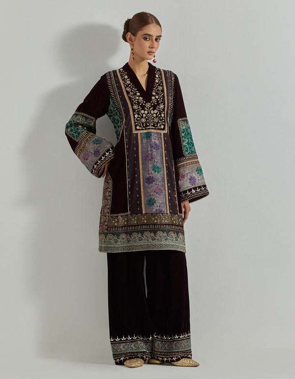 Rangrez Wine Tunic Set