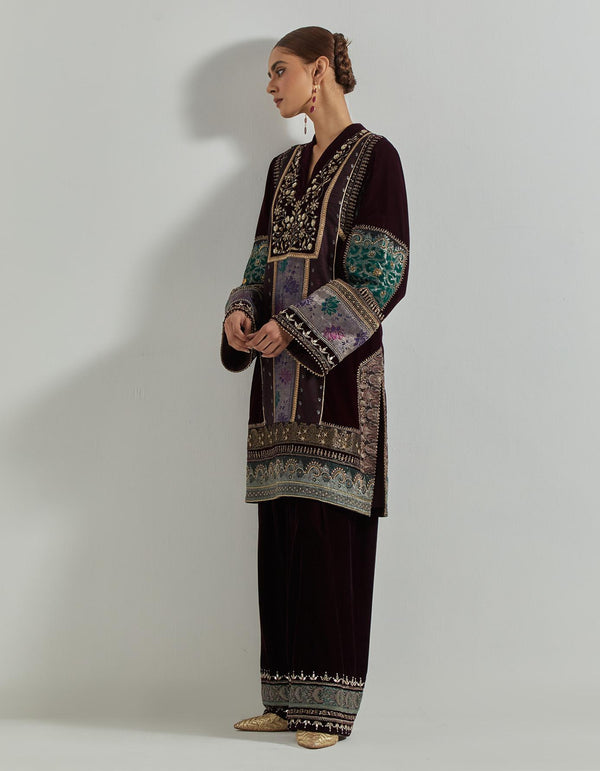 Rangrez Wine Tunic Set