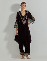 Rangrez Wine Tunic Set
