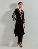 Rangrez Wine Tunic Set