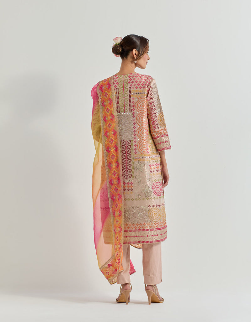 Beige Raeth Kurta Set