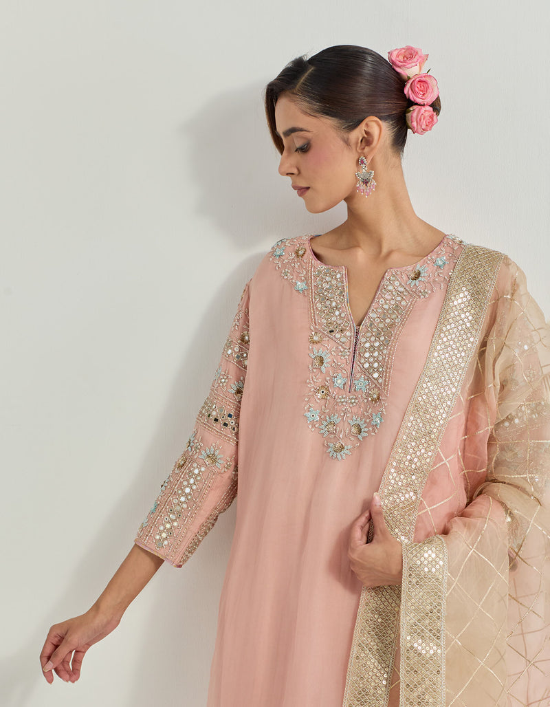 Pink Raeth Kurta Set