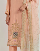 Peach Raeth Kurta Set