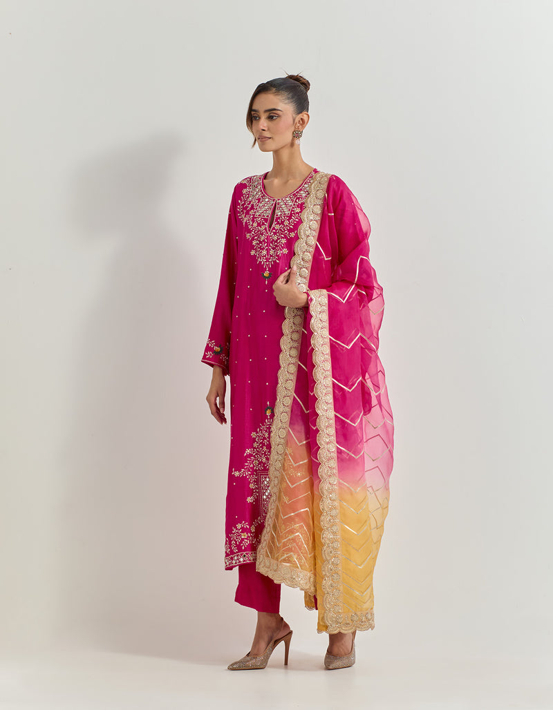 Fuchsia Kurta Set