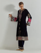 Rangrez Navy Blue Tunic Paired With Flared Pants